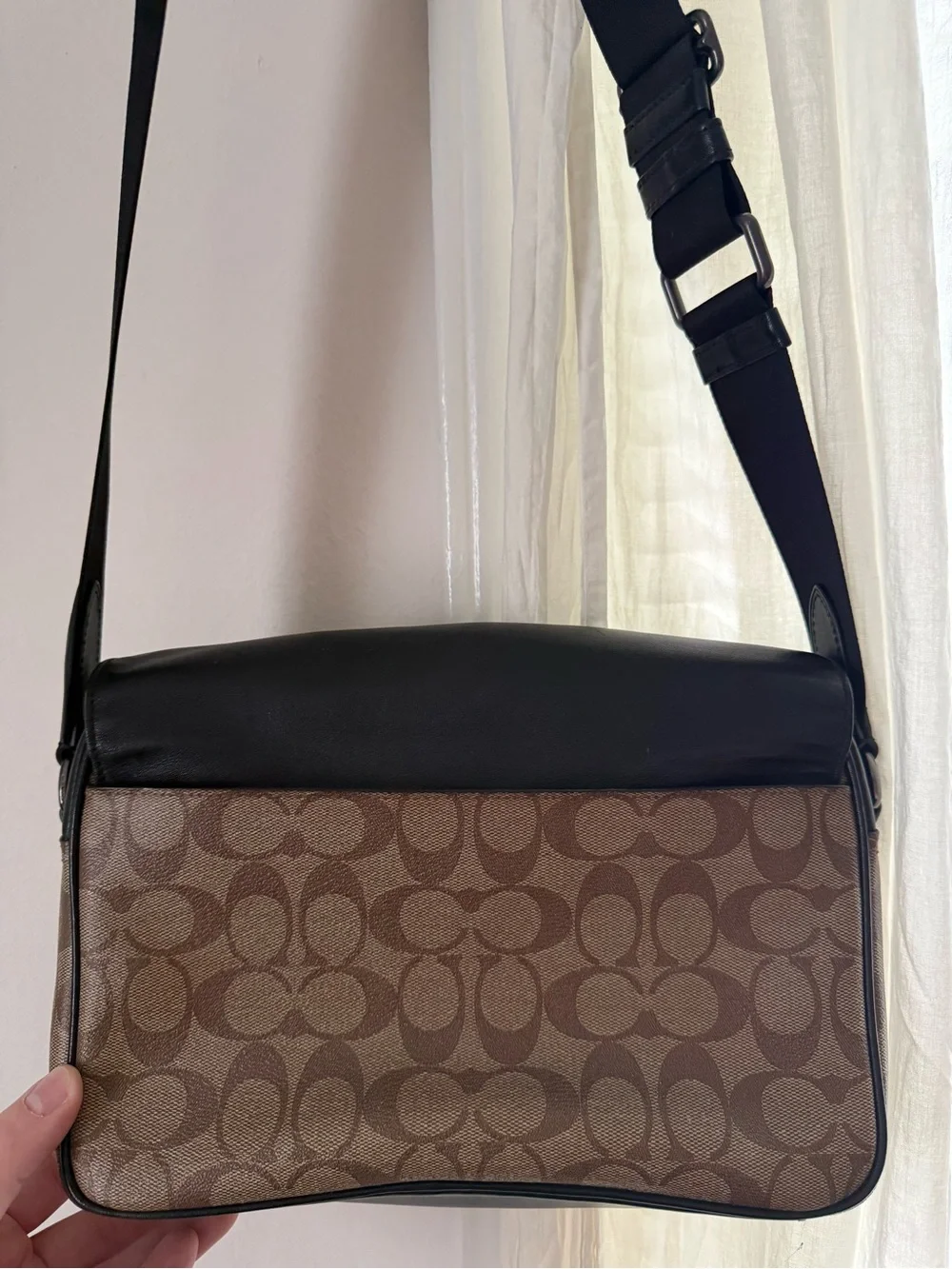 Coach Men's Messenger Bag in Black, Navy & Brown